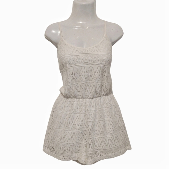No Comment. - White Lace Sleeveless Romper - Picture 2 of 14